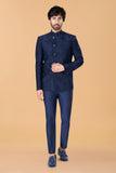Midnight Blue overlaping Jodhpuri Coat