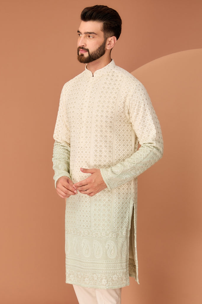 SIGNATURE OMBRE CHIKANKARI KURTA