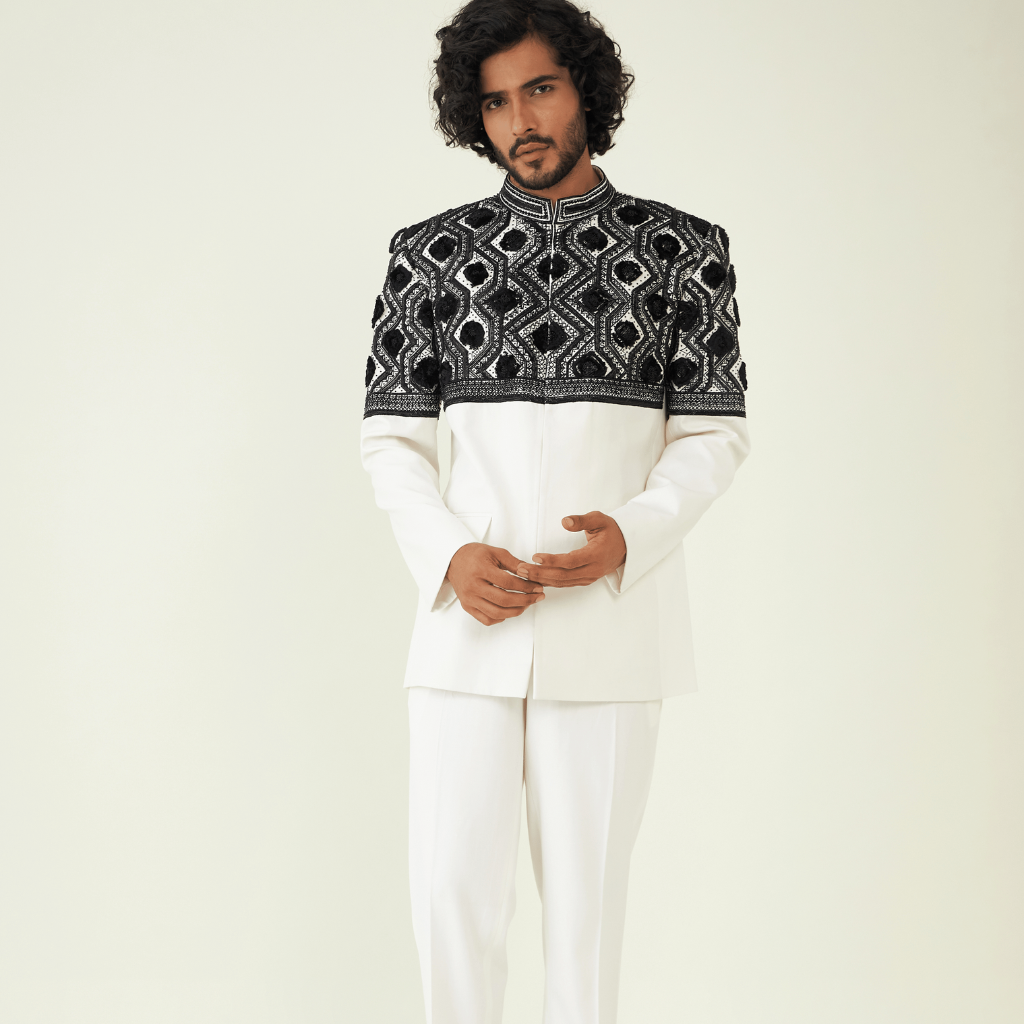 SOULFUL SILHOUETTE BANDHGALA SET