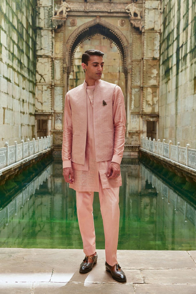 EMBROIDERED FRONT OPEN JAWAHAR JACKET