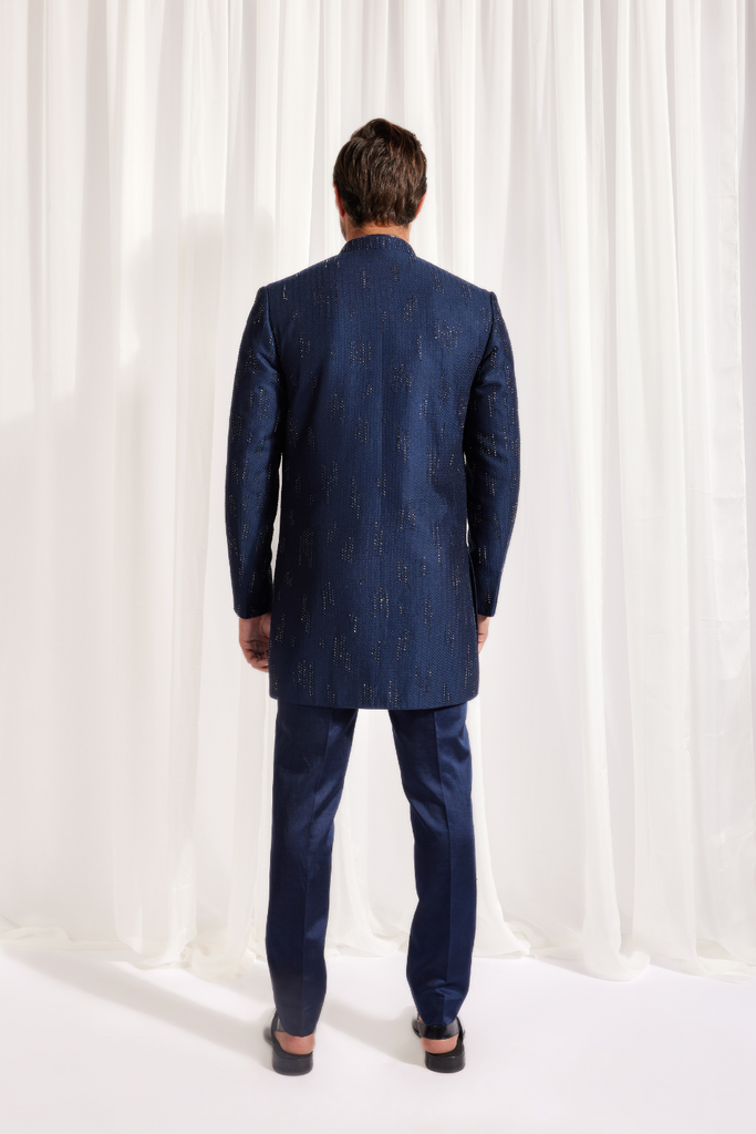 SHORT OPEN ACHKAN WITH KURTA, SLIM PANTS