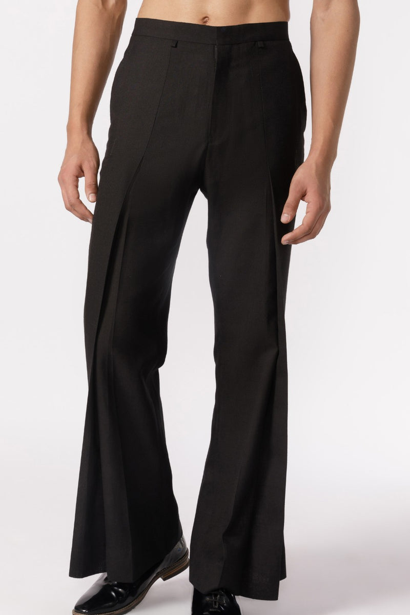 WIDE LEG PLEATED PANTS