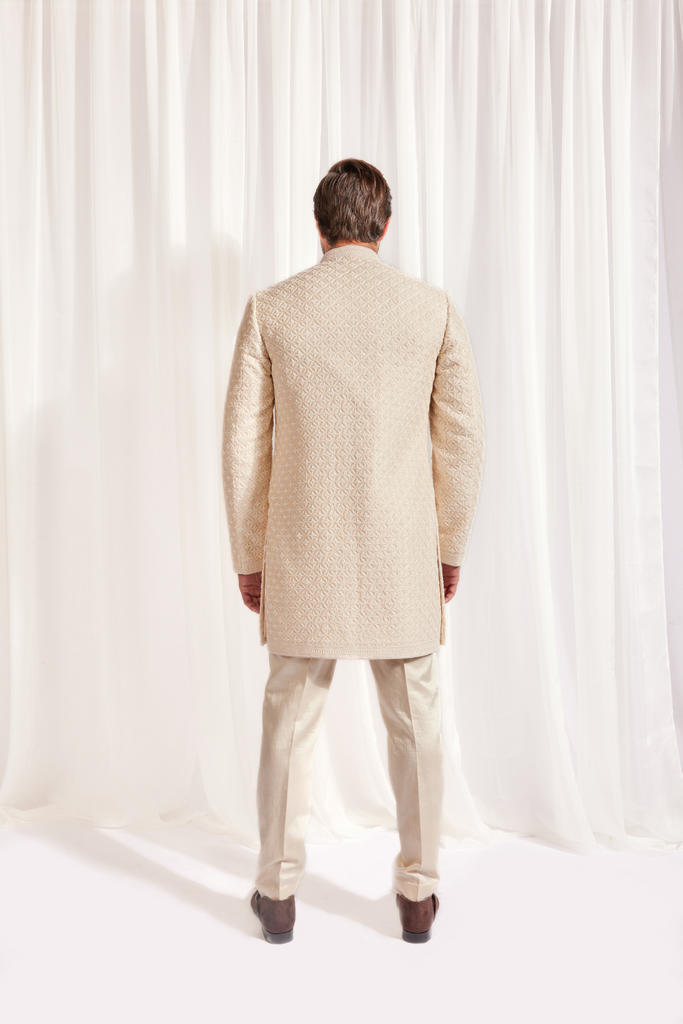 OPEN ACHKAN WITH KURTA AND SLIM PANT