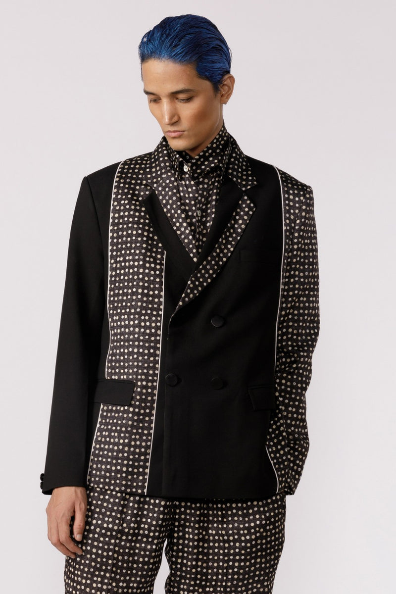 POLKA PANELLED BLAZER