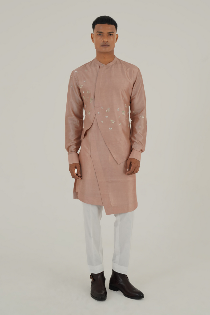 LAYERED SILK KURTA SET