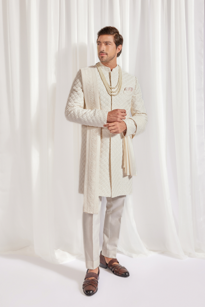 ACHKAN WITH UNDER KURTA AND SLIM PANTS