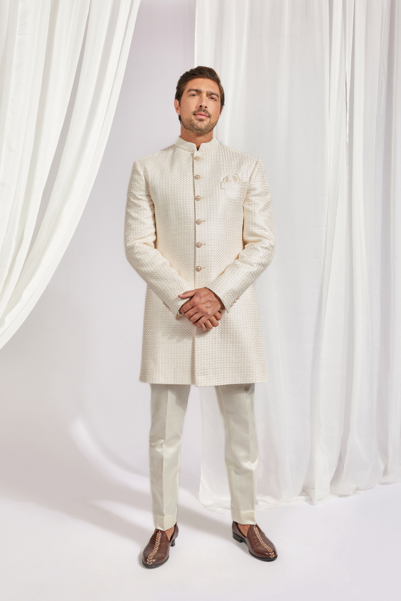ACHKAN WITH UNDER KURTA AND SLIM PANTS