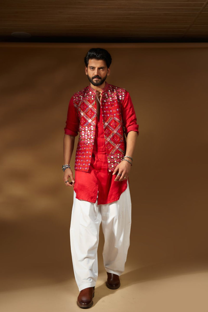 EMBROIDERED BUNDI SET