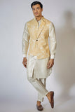 YELLOW SHADED KURTA-JACKET SET