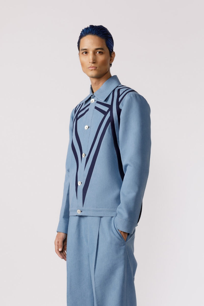 SYMMETRIC CUT AND SEW BOMBER JACKET