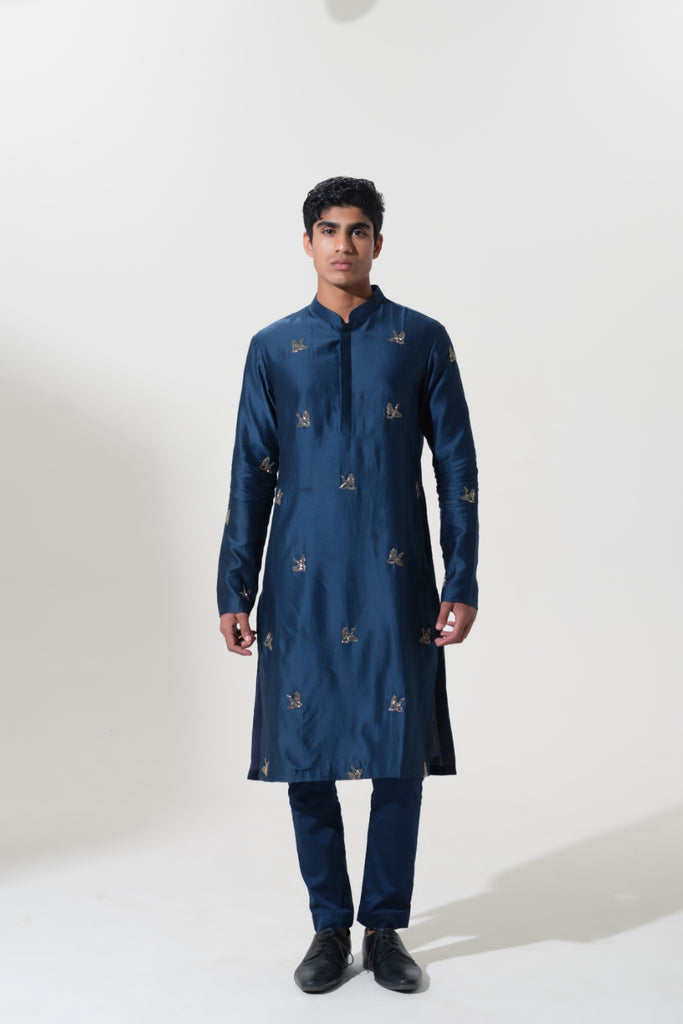 ABSTRACT CRANE KURTA SET