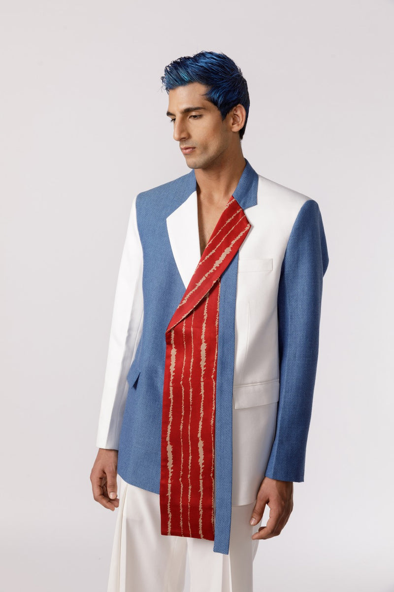 DUAL TEXTURED BLAZER