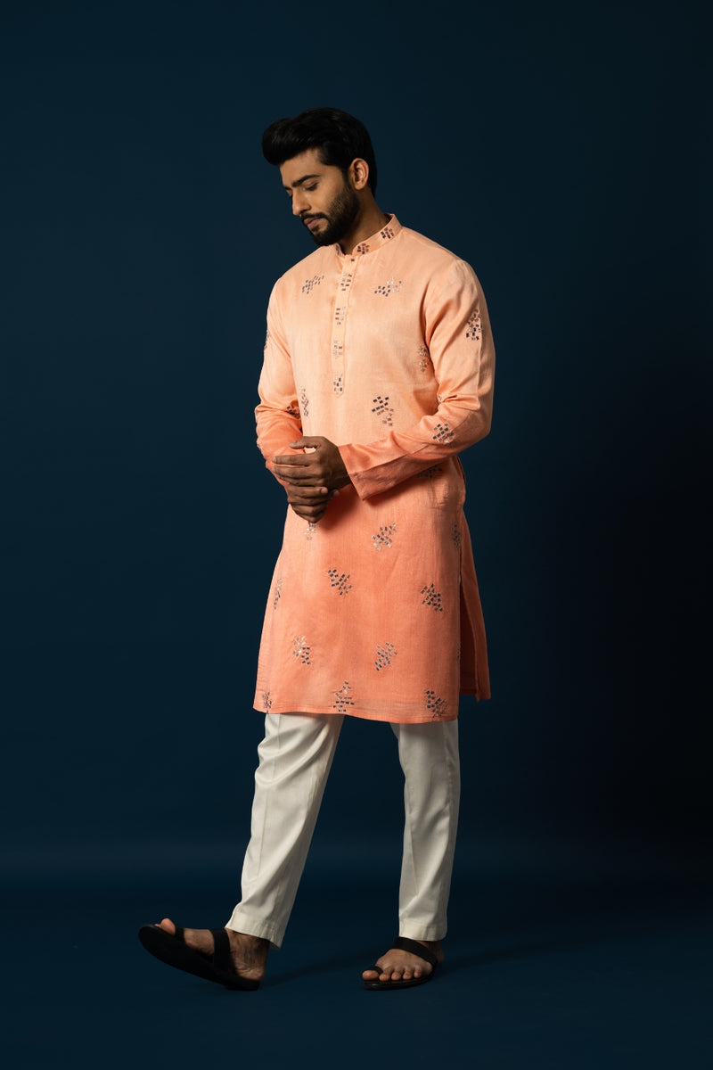 OMBRE CORAL KURTA SET
