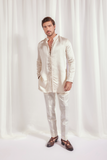 OPEN SHORT JACKET WITH KURTA AND SLIM PANT