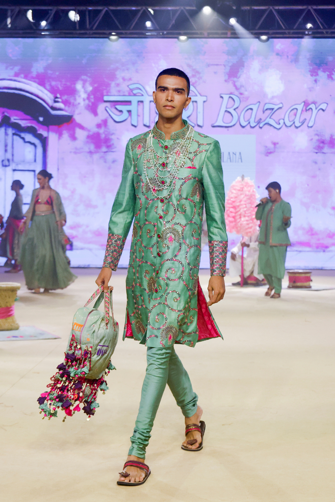 SAGE GREEN ACHKAN SET