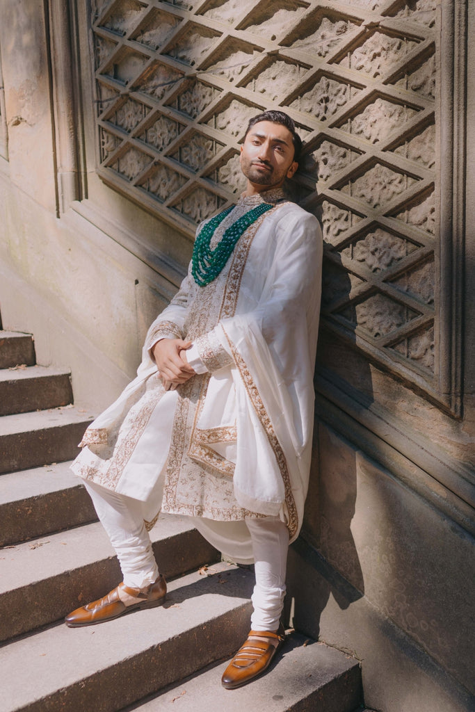MOONLIT PEARL SHERWANI SET