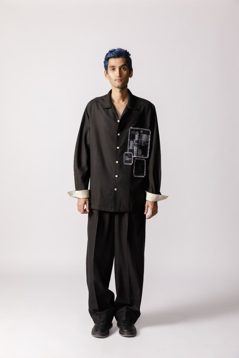 OVERSIZED PATCH WORK SHIRT