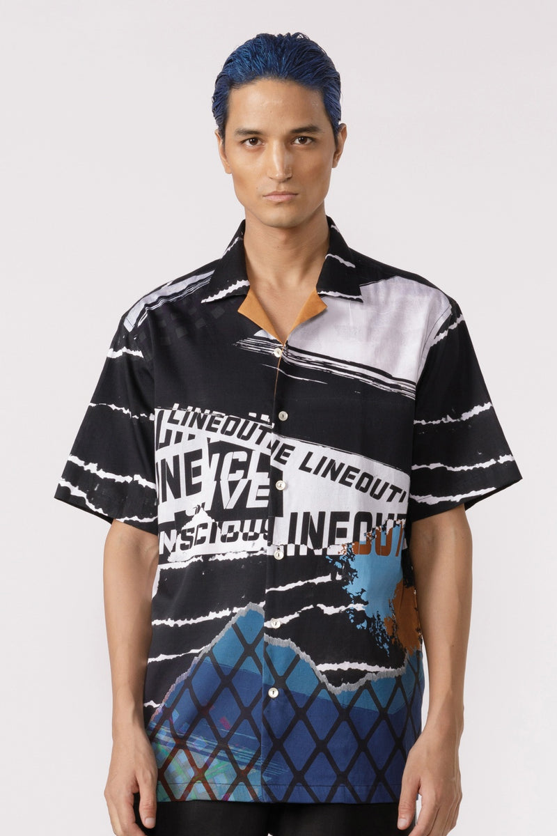 PRINTED RESORT SHIRT: LINE OUTLINE EDITION