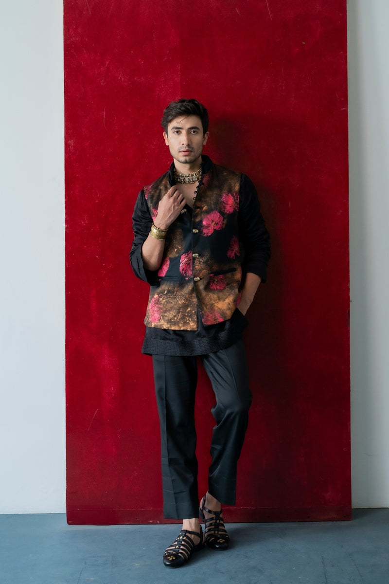 DEEP FUSCHIA NEHRU JACKET SET