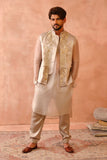GREY BAGH EMBROIDERED BANDI WITH KURTA AND JOGGER PANT