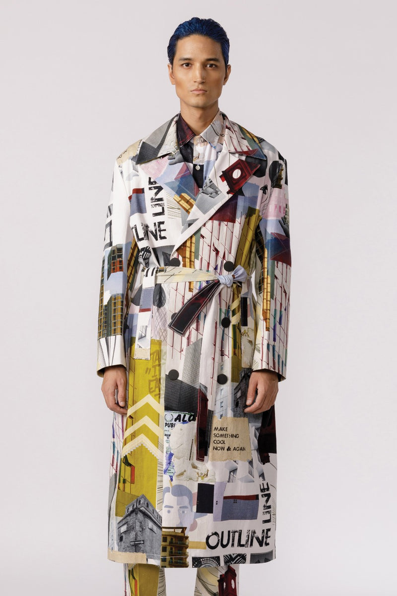 BAUHAUS MOSAIC PRINTED TRENCH