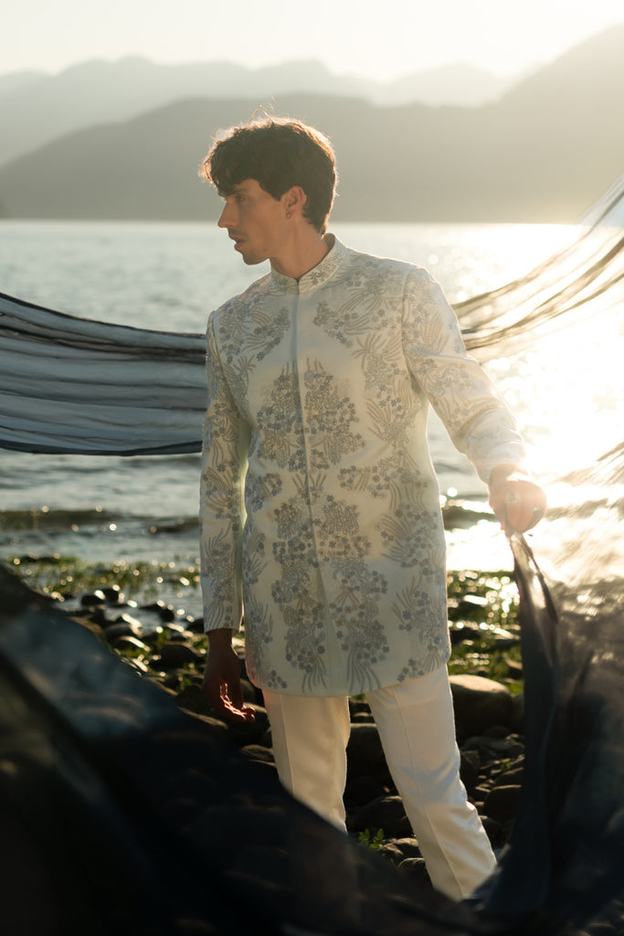 ARCTIC BLOOM BANDHGALA SET