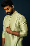 SPRING GREEN PINTUCK KURTA SET