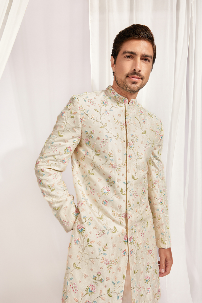 ACHKAN WITH UNDER KURTA AND SLIM PANTS