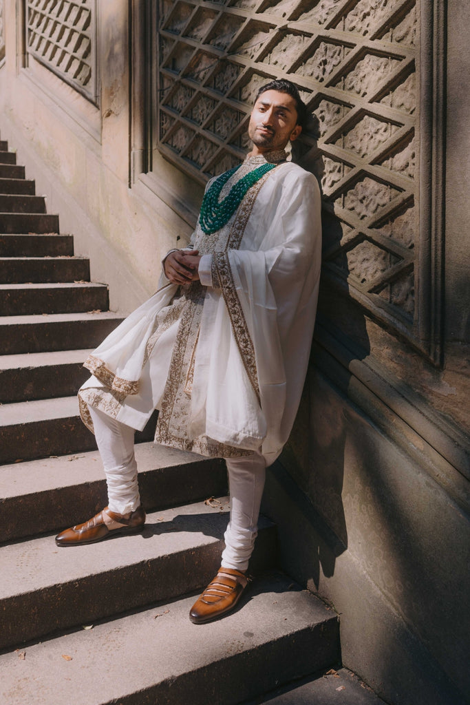 MOONLIT PEARL SHERWANI SET