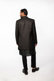 OLIVE EMBROIDERED OPEN JACKET WITH KURTA SET