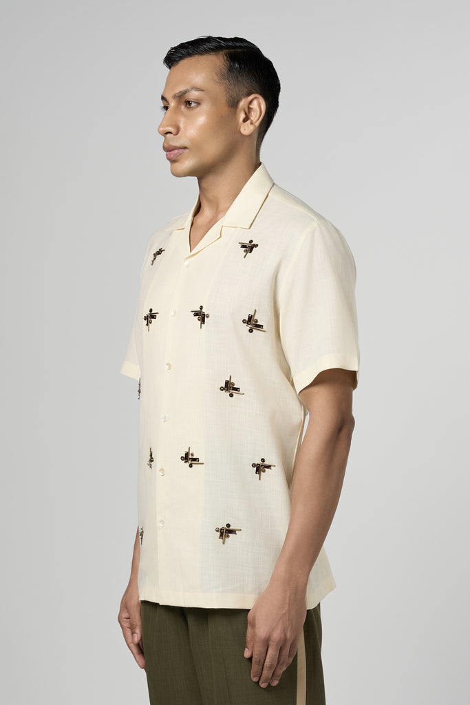 BEAM EMBROIDERED RESORT SHIRT