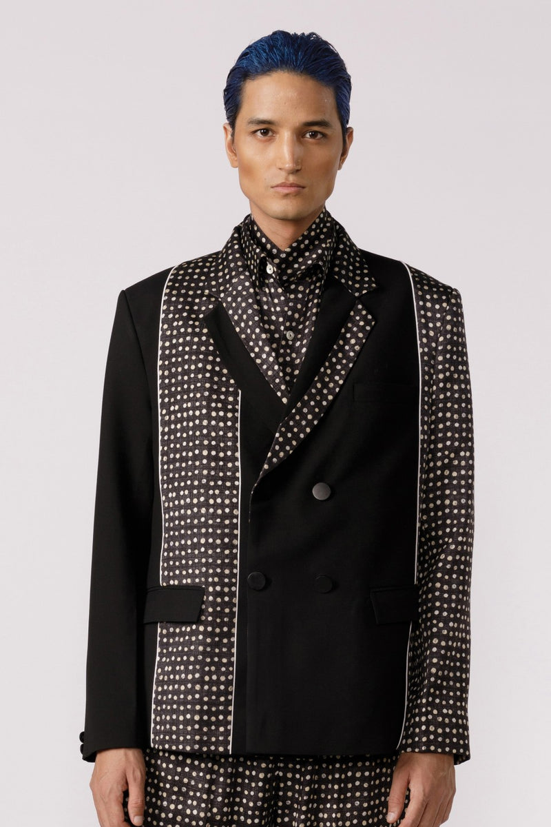 POLKA PANELLED BLAZER