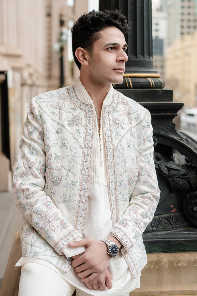 WHITE DAHLIA SHORT JACKET SET