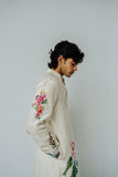 IVORY CHANDERI HAND PAINTED KURTA SET