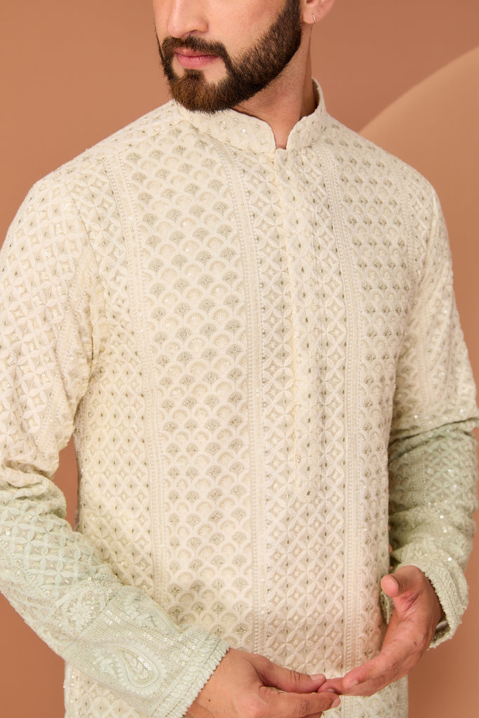 SIGNATURE OMBRE CHIKANKARI KURTA