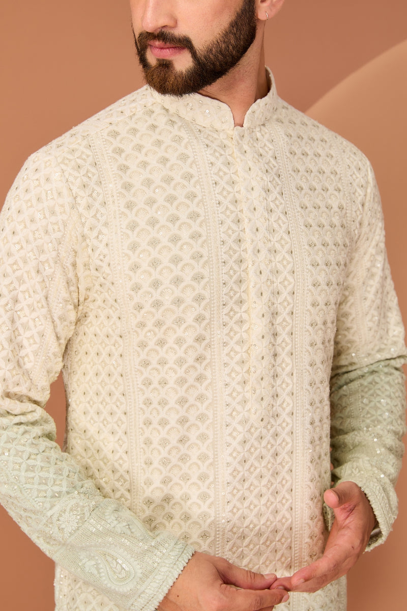 SIGNATURE OMBRE CHIKANKARI KURTA
