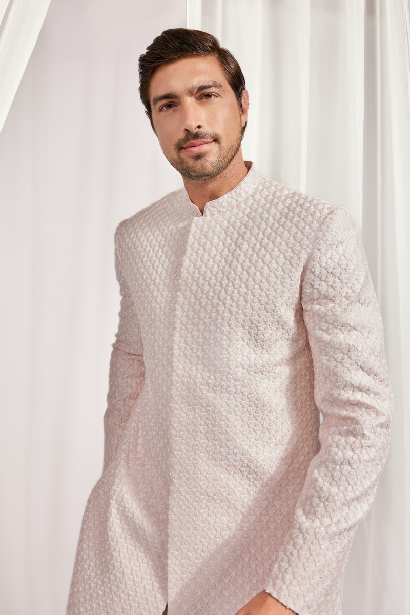 ACHKAN WITH UNDER KURTA AND SLIM PANTS