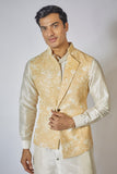 YELLOW SHADED KURTA-JACKET SET