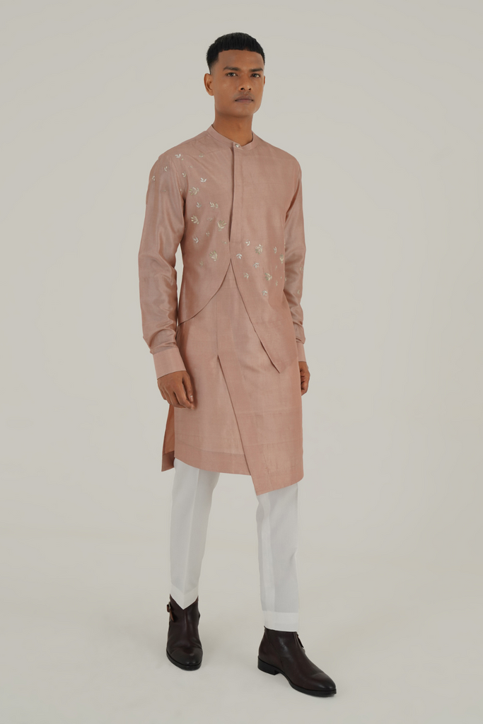 LAYERED SILK KURTA SET