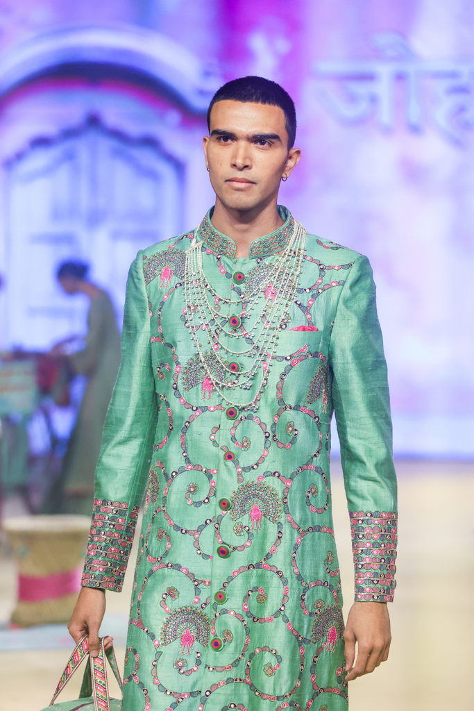 SAGE GREEN ACHKAN SET