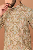 BROWN KASHMIRI EMBROIDERED CHIKANKARI KURTA