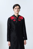 ORENTAIL CRIMSON ROSE KURTA SET