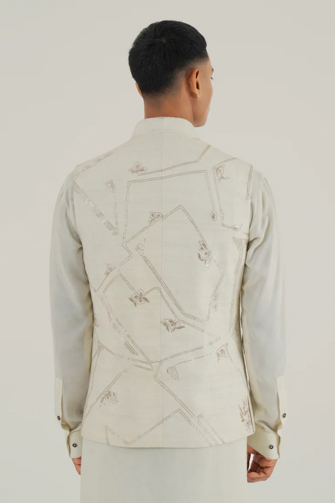 GEOMETRIC EMBROIDERED JAWAHAR JACKET
