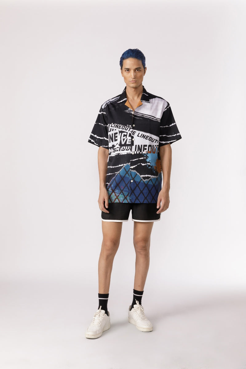 PRINTED RESORT SHIRT: LINE OUTLINE EDITION