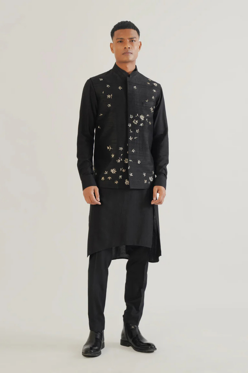 METALLIC HAND EMBROIDERED JAWAHAR JACKET
