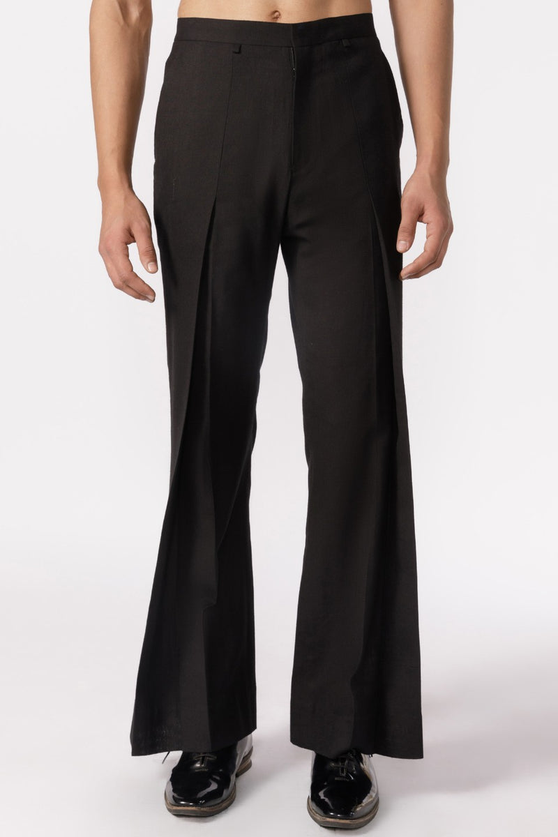 WIDE LEG PLEATED PANTS