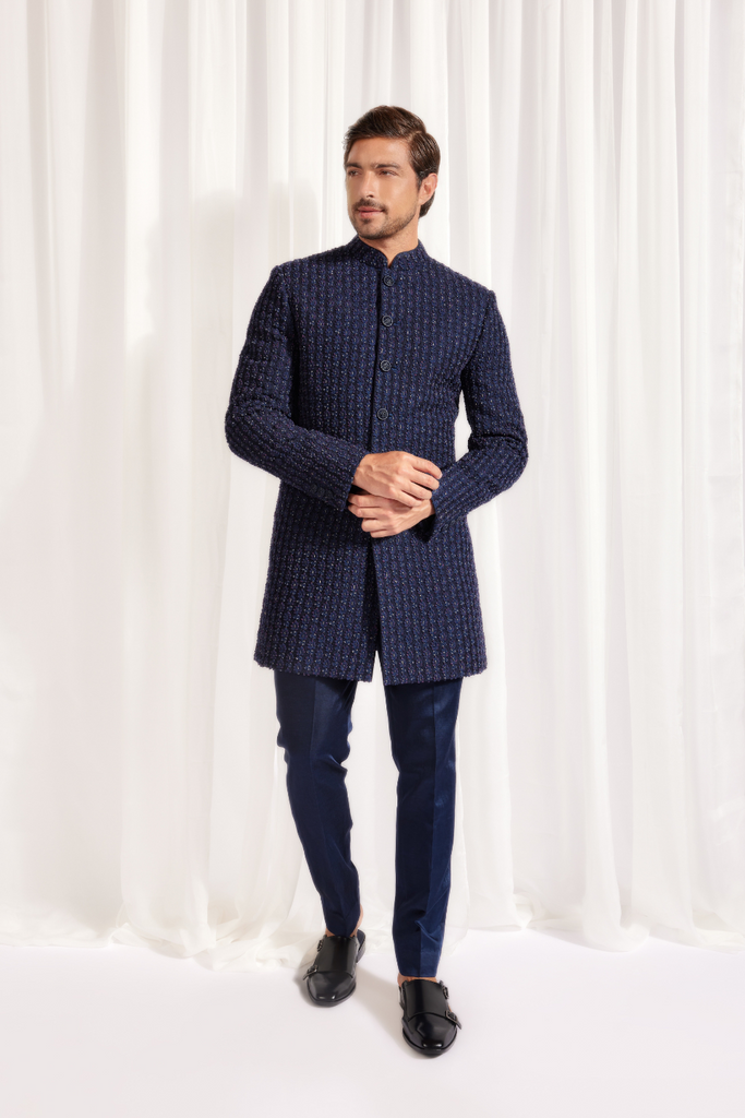 ACHKAN WITH UNDER KURTA AND SLIM PANT