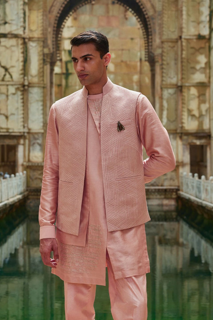 EMBROIDERED FRONT OPEN JAWAHAR JACKET