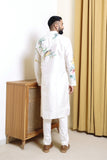 IVORY CHANDERI HAND PAINTED KURTA SET