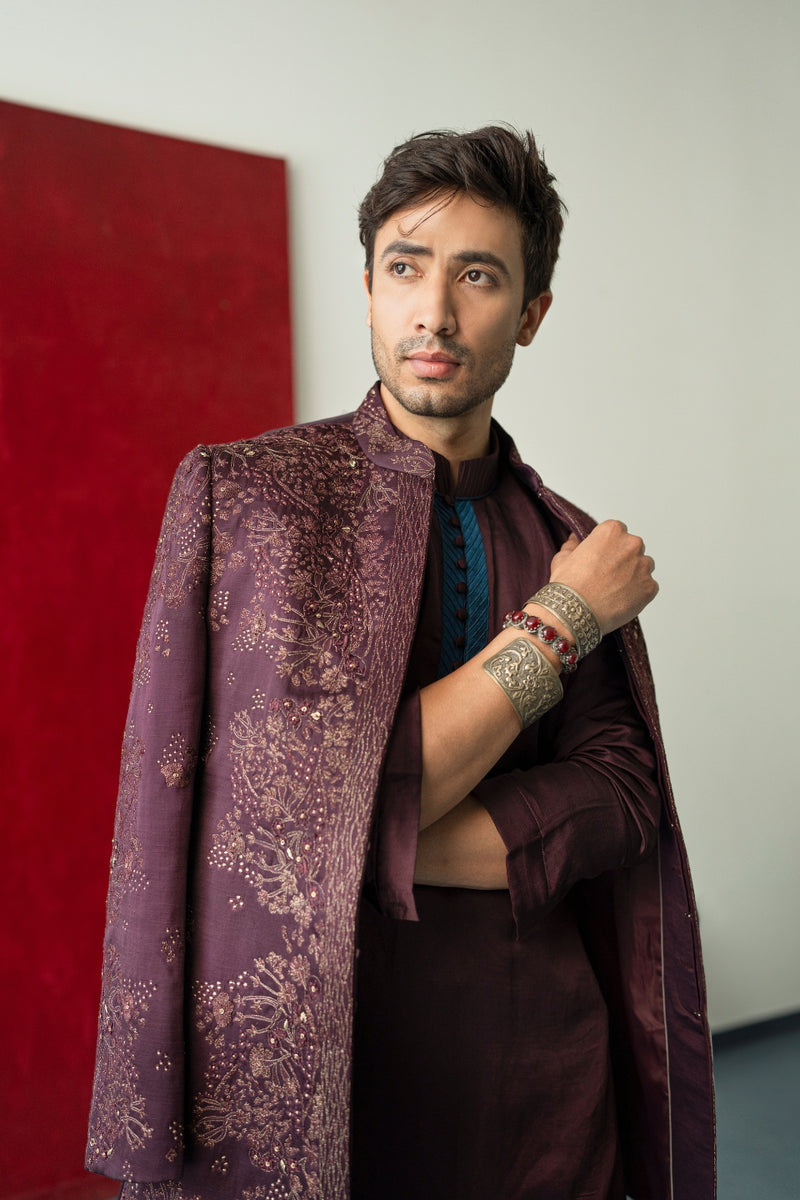 JEWEL ORCHID BANDHGALA SET